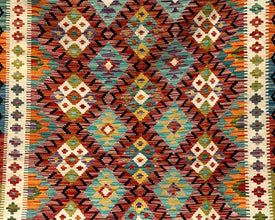 Afghan Maimana Wool Kilim - 7x5 ft