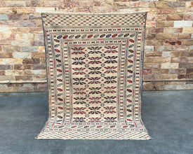 Mashwani Berjesta Afghan Wool Kilim - 6x4 ft