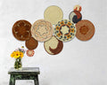 Set of 10 Handwoven wall baskets SET-407-10 N