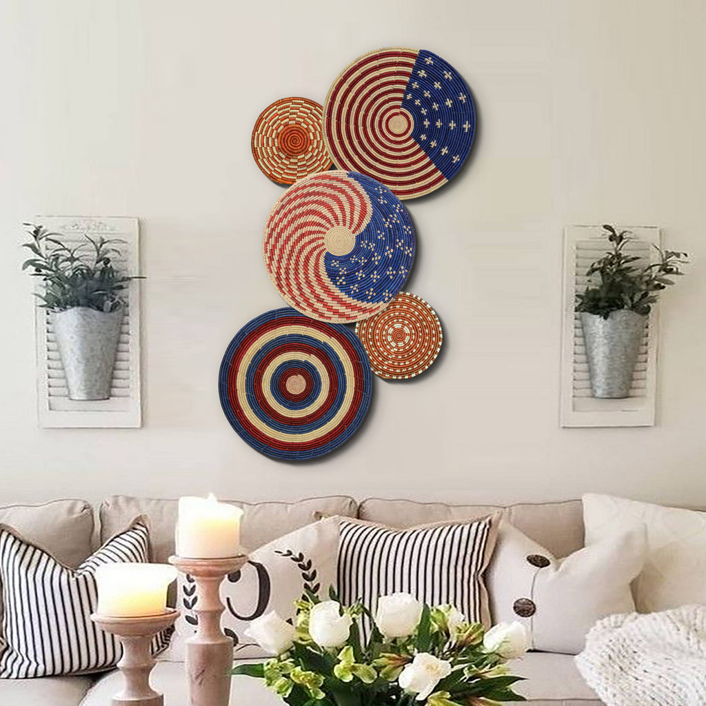 Patriotic Wall Basket Set of 5