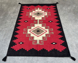 6x4ft Wool Kilim – Southwestern Flatweave Rug