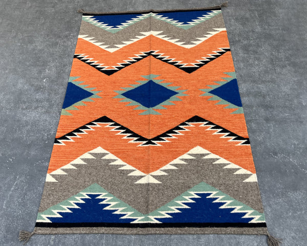 Eye Dazzler - Southwestern Wool Flatweave Rugeave Rug