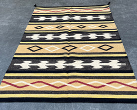 6x4ft Wool Kilim – Southwestern Flatweave Rug