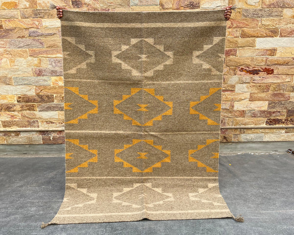 Eye dazzler - Southwestern Wool Flatweave Rug