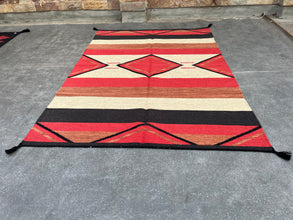 6x4ft Wool Kilim – Southwestern Flatweave Rug