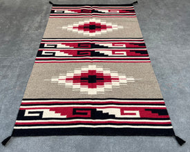 6x4ft Wool Kilim – Southwestern Flatweave Rug