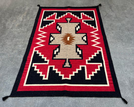 6x4ft Wool Kilim – Southwestern Flatweave Rug