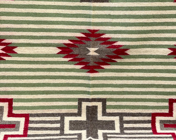 6x4ft Handwoven Dhurrie Rug, Large Soft Wool Flatweave Rug, Southwestern Tribal Area Rug, Perfect for Living Room & Bedroom