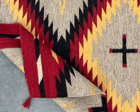 6x4ft Wool Kilim – Southwestern Flatweave Rug