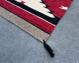 6x4ft Wool Kilim – Southwestern Flatweave Rug