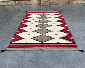 6x4ft Wool Kilim – Southwestern Flatweave Rug