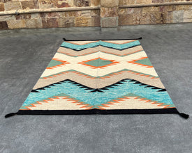 6x4ft Wool Kilim – Southwestern Flatweave Rug