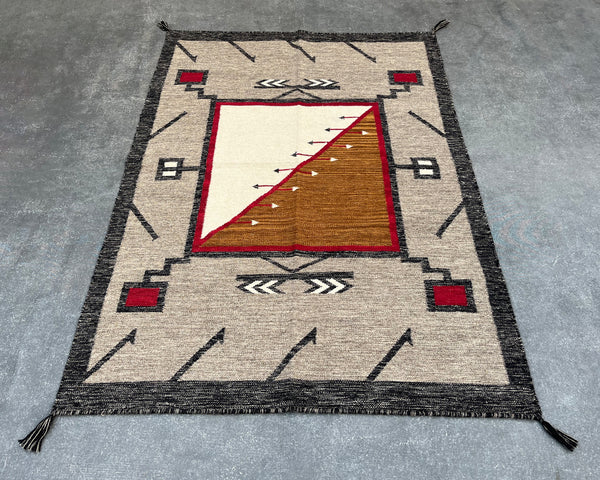 Day & Night - Southwestern Wool Flatweave Rug