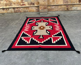 6x4ft Wool Kilim – Southwestern Flatweave Rug