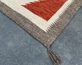 6x4ft Wool Kilim – Southwestern Flatweave Rug