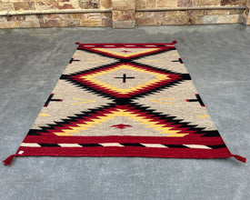 6x4ft Wool Kilim – Southwestern Flatweave Rug