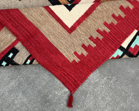 6x9ft Wool Kilim – Southwestern Flatweave Rug