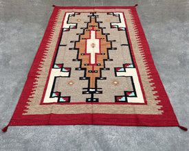 6x9ft Wool Kilim – Southwestern Flatweave Rug