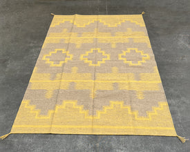 6x9ft Wool Kilim – Southwestern Flatweave Rug