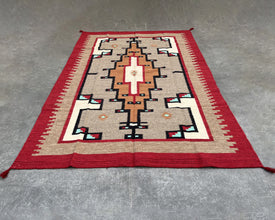 6x9ft Wool Kilim – Southwestern Flatweave Rug