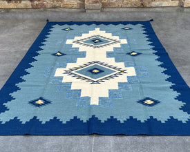 6x9ft Wool Kilim – Southwestern Flatweave Rug