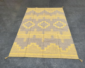 6x9ft Wool Kilim – Southwestern Flatweave Rug