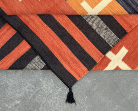 6x9ft Wool Kilim – Southwestern Flatweave Rug