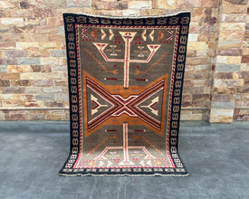 Arrows Navajo Inspired Hand-Knotted Carpet - 6x4 ft