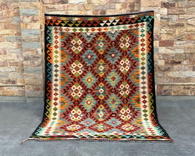 Afghan Maimana Wool Kilim - 7x5 ft