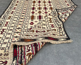 Mashwani Berjesta Afghan Wool Kilim - 6x4 ft