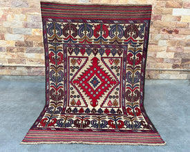 Gul Berjesta Afghan Wool Kilim - 6x4 ft