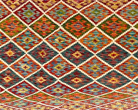 Afghan Maimana Wool Kilim - 10x7 ft