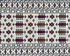 Mashwani Berjesta Afghan Wool Kilim - 6x4 ft