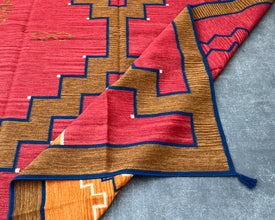 Pueblo Path Large Southwestern-Inspired Wool Dhurrie - 8x10 ft