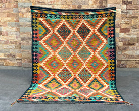 Afghan Maimana Wool Kilim - 7x5 ft