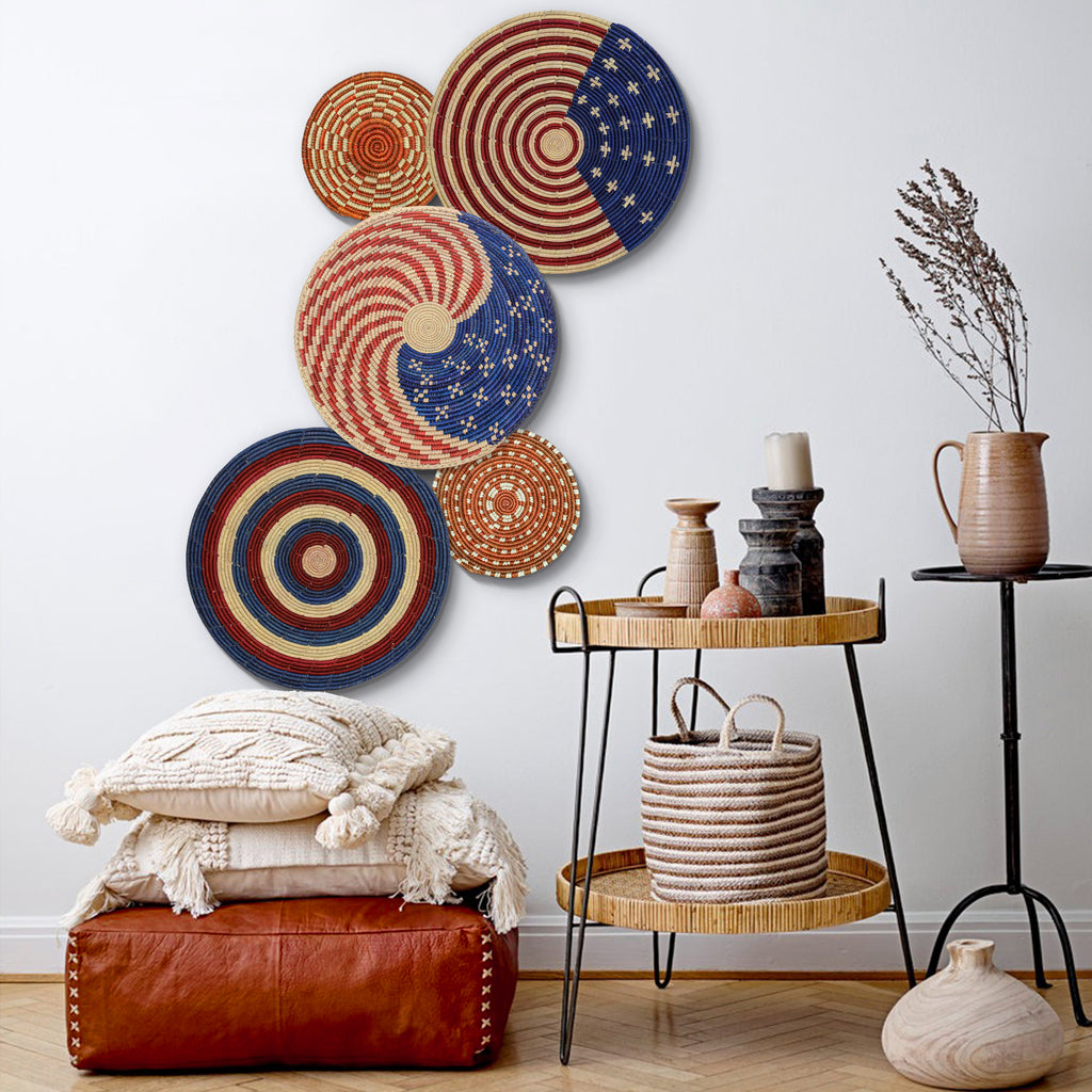Patriotic Wall Basket Set of 5