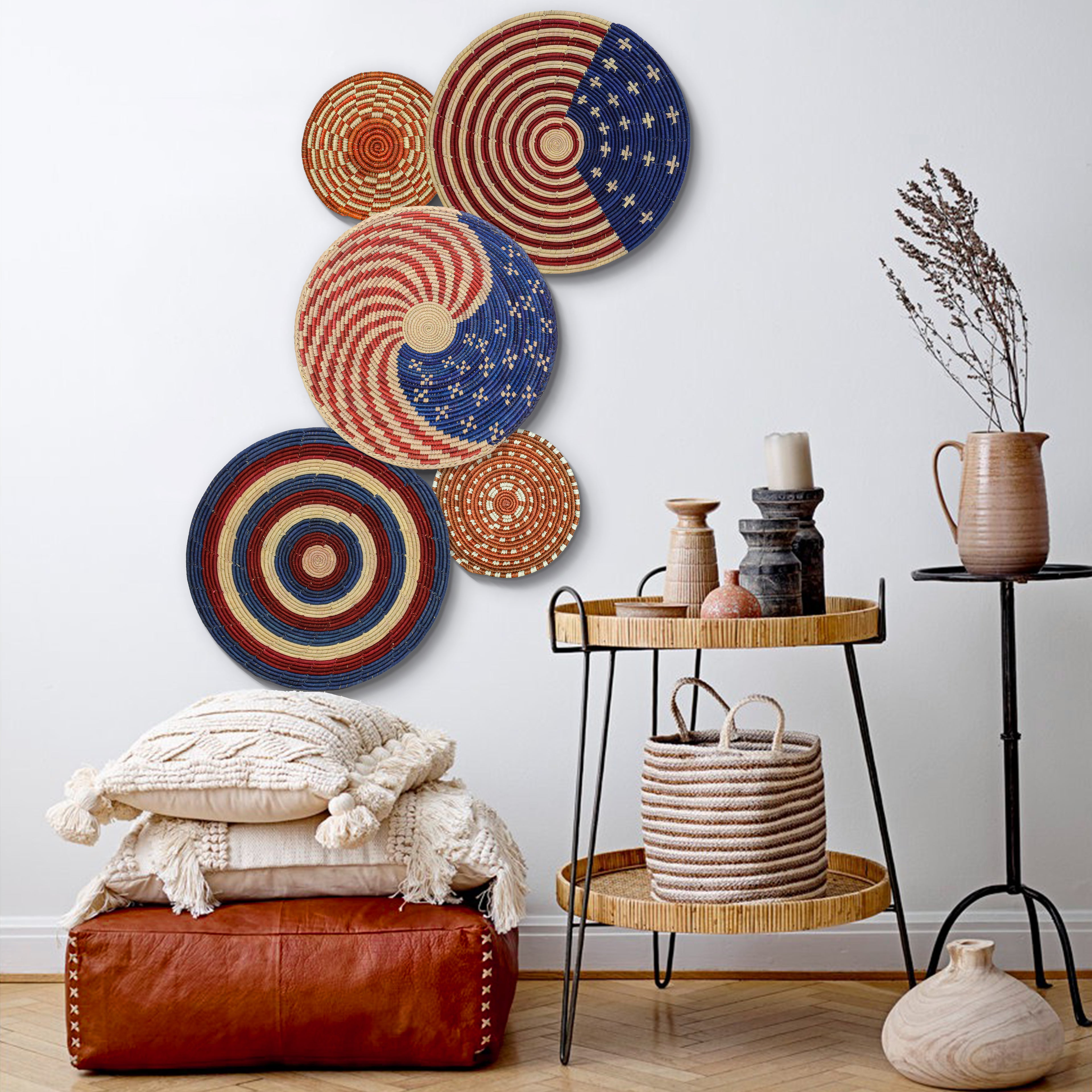 Patriotic Wall Basket Set of 5