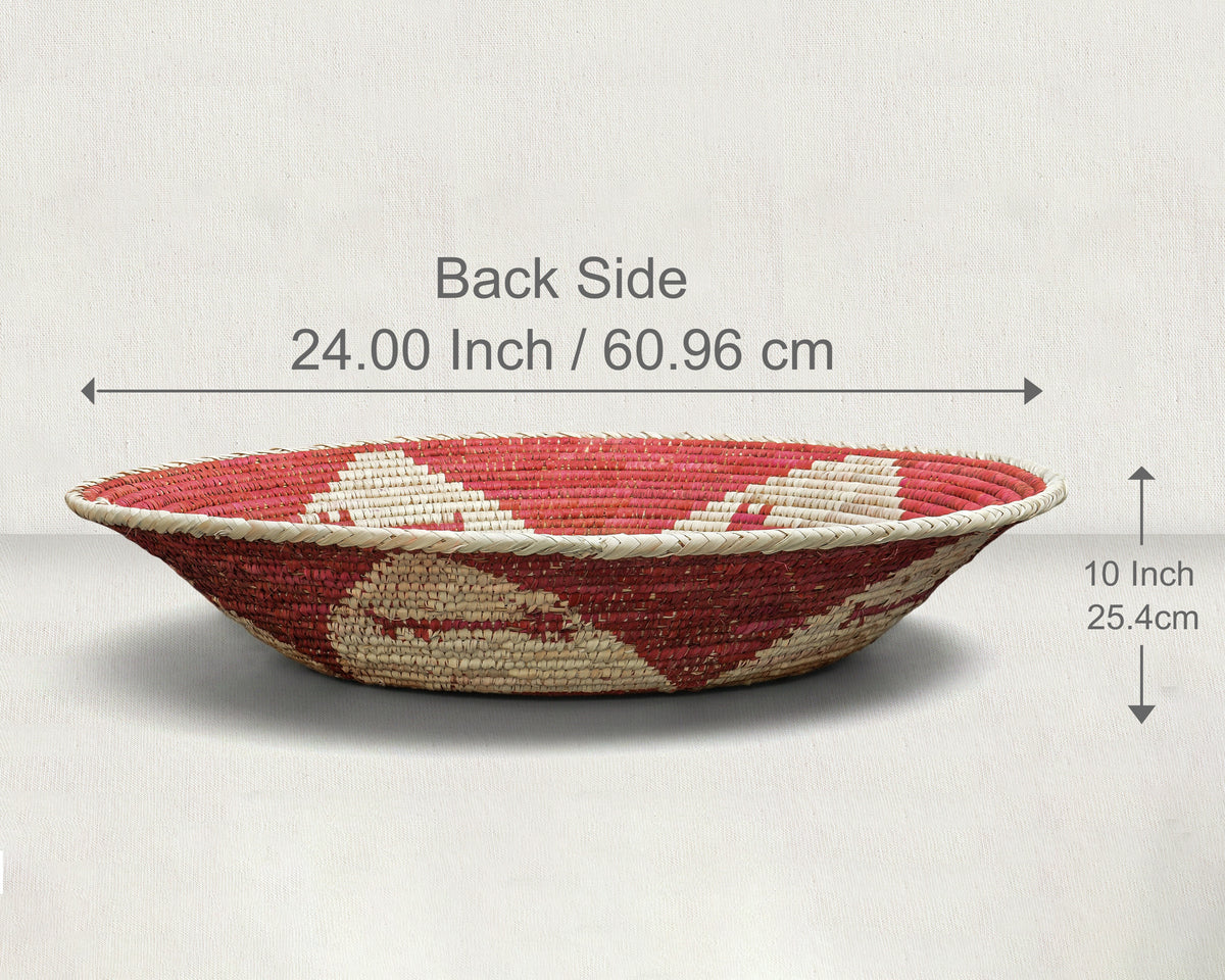 28" Dia Crimson Dogs Statement Wall Basket