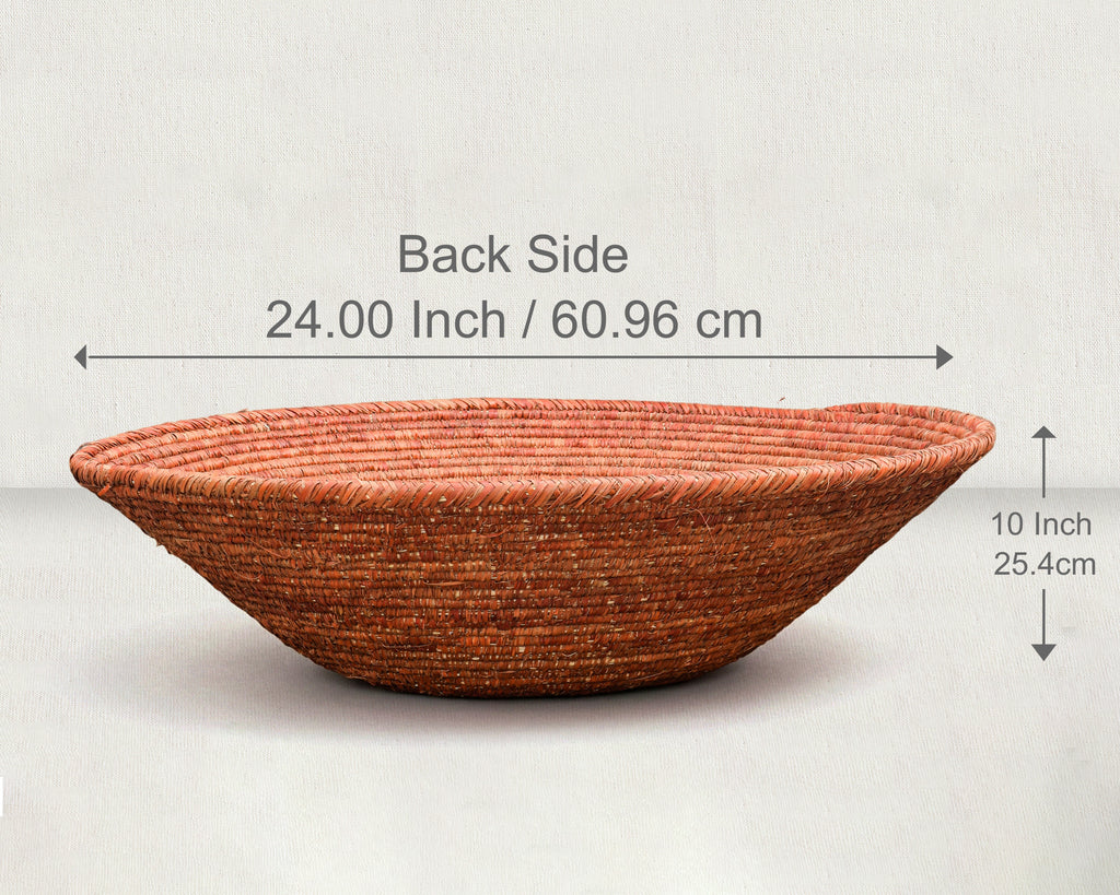 28" Dia Amber Plain Statement Wall Basket