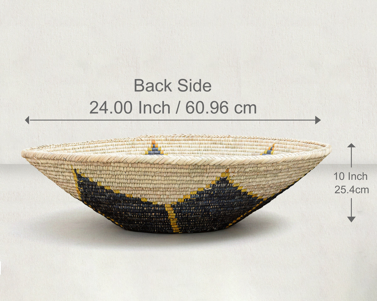 28" Dia Night Lotus Statement Wall Basket