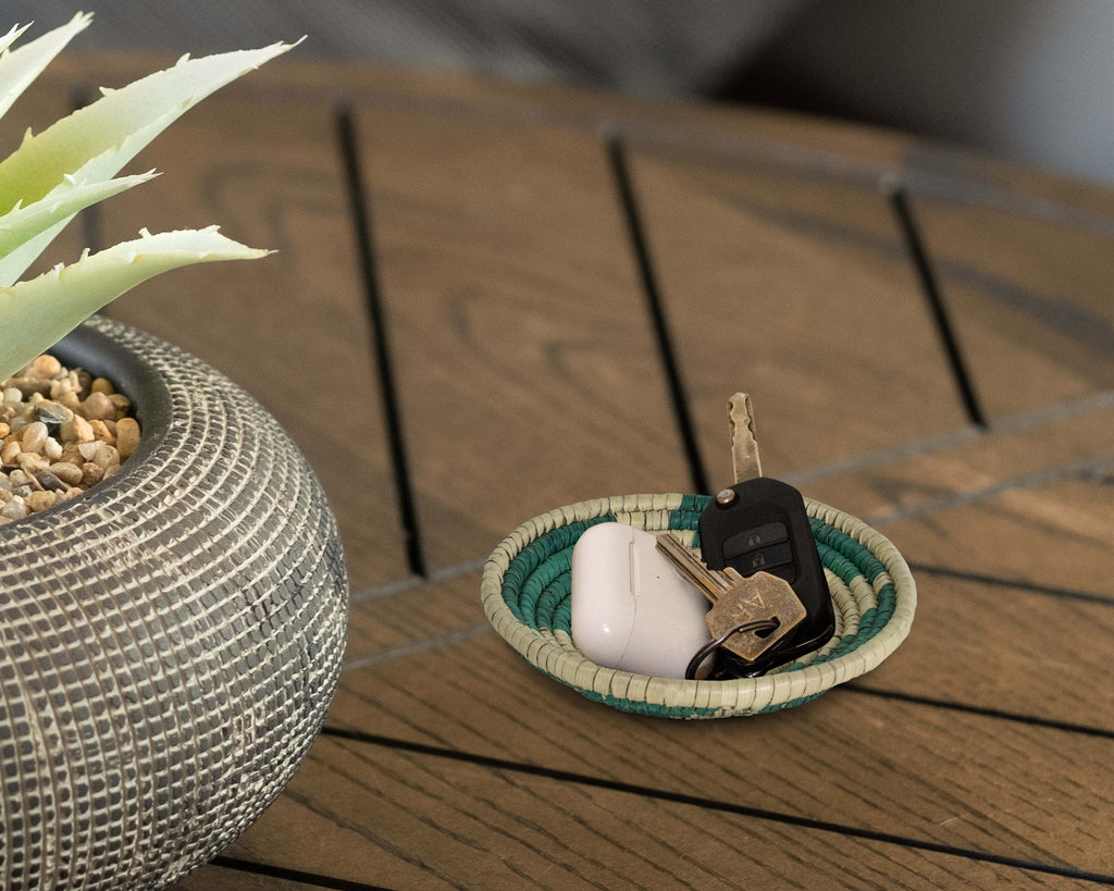 Boho Turquoise Star Miniature Basket Pack of 5 - LBW-1600-5