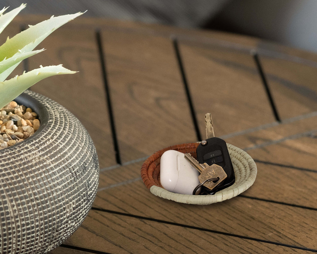 Boho Yei Brown Miniature Basket Pack of 5 - LBW-1601-5 A