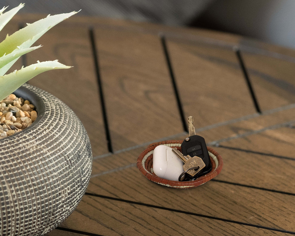 Boho Wheel Brown Miniature Basket Pack of 5 - LBW-1607-5 B