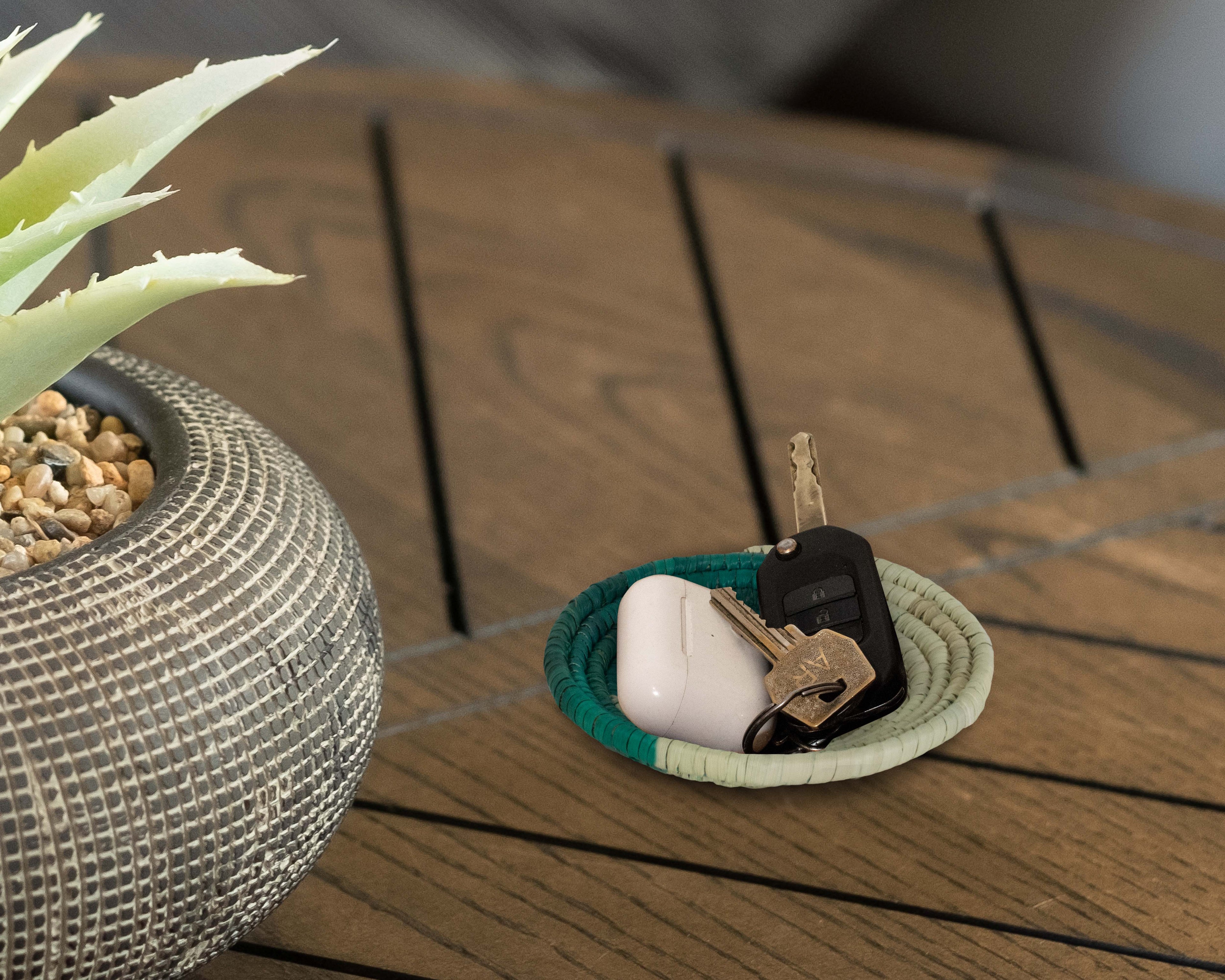 Boho Yei Green Miniature Basket Pack of 5 - LBW-1601-5 B