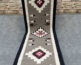 Arrow Point Flatweave Runner Rug – 2.5x12 ft