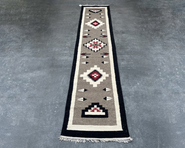 Arrow Point Flatweave Runner Rug – 2.5x12 ft