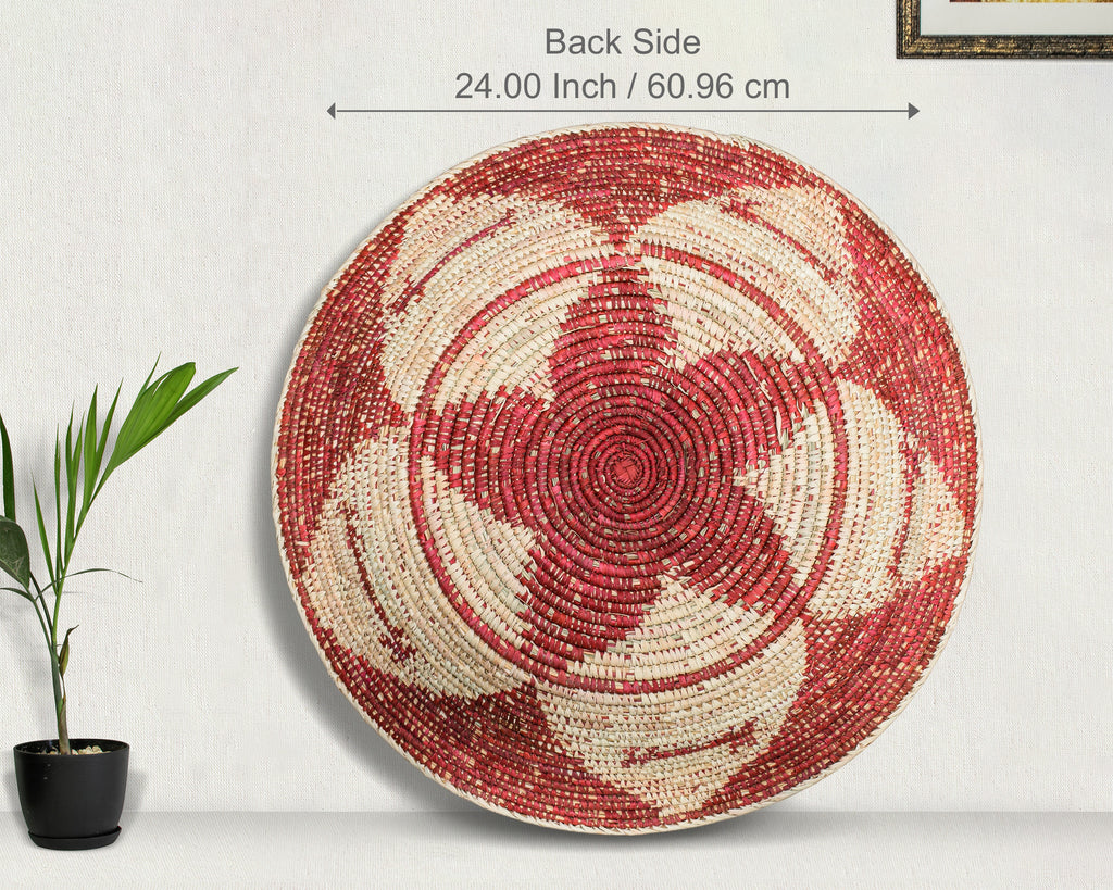 28" Dia Crimson Dogs Statement Wall Basket