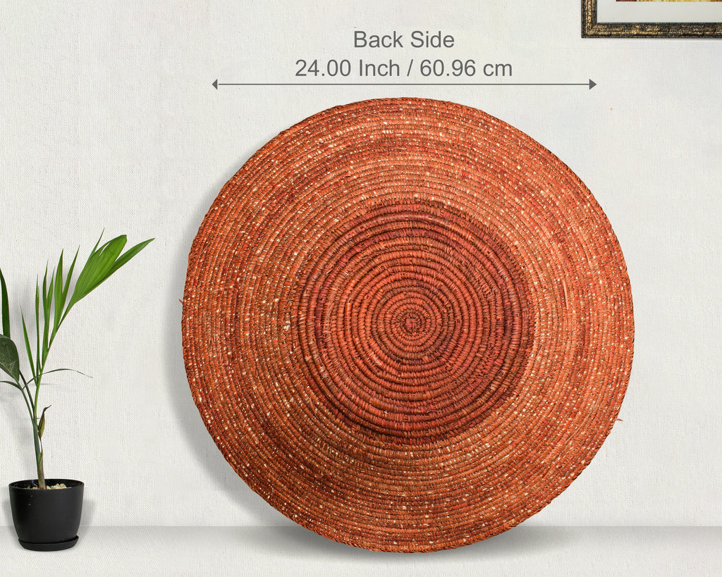28" Dia Amber Plain Statement Wall Basket