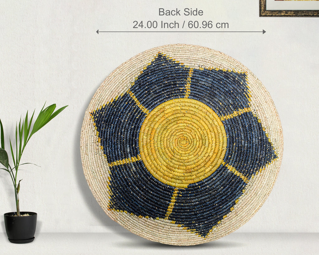 28" Dia Night Lotus Statement Wall Basket