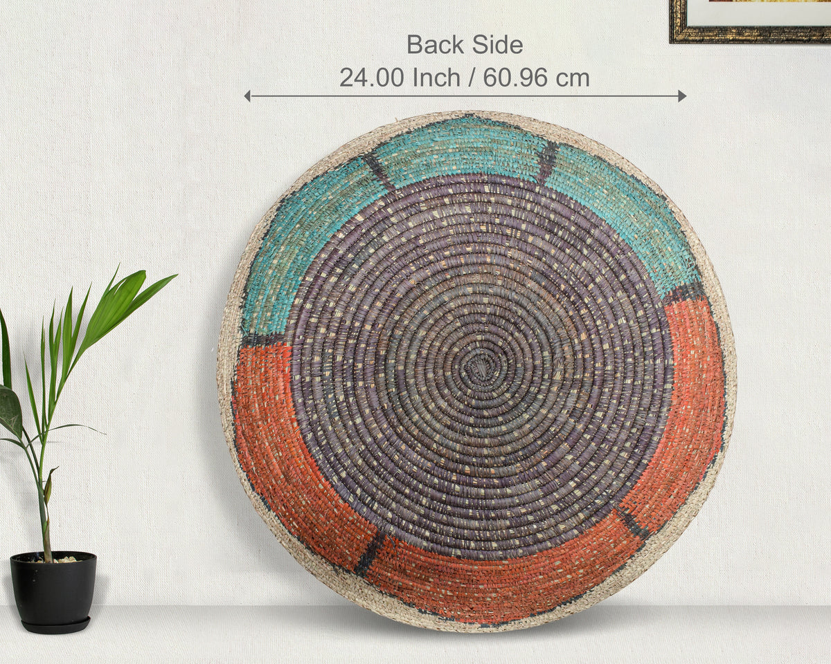 28" Dia Lotus Flower Statement Wall Basket